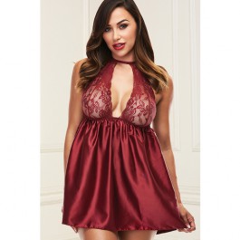 SEXY LACE BABYDOLL SET RED